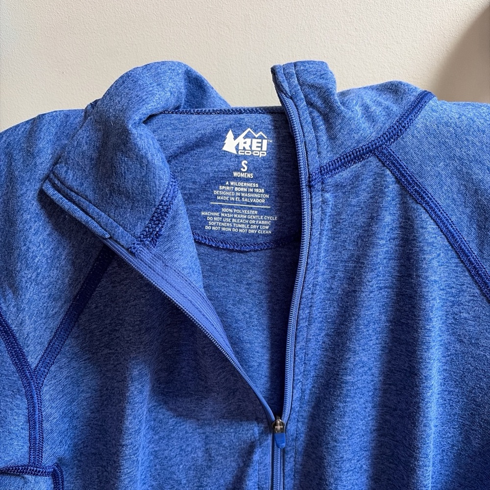 REI Women's Blue Half-Zip Fleece Pullover